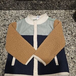 Old Navy Kids Colorblock Jacket - Tan, Blue, Green